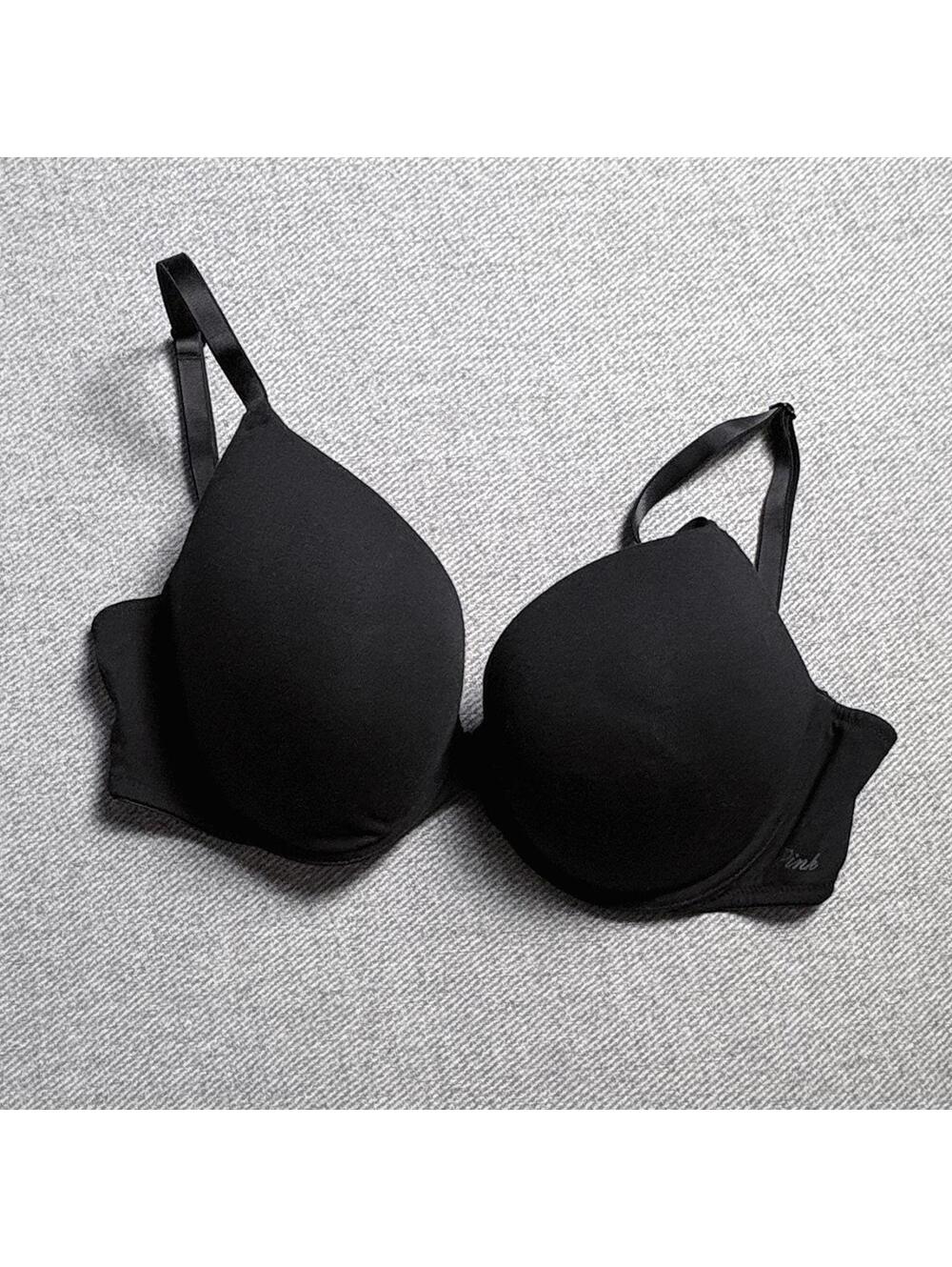 Pink Black Padded Bra Size 34DD